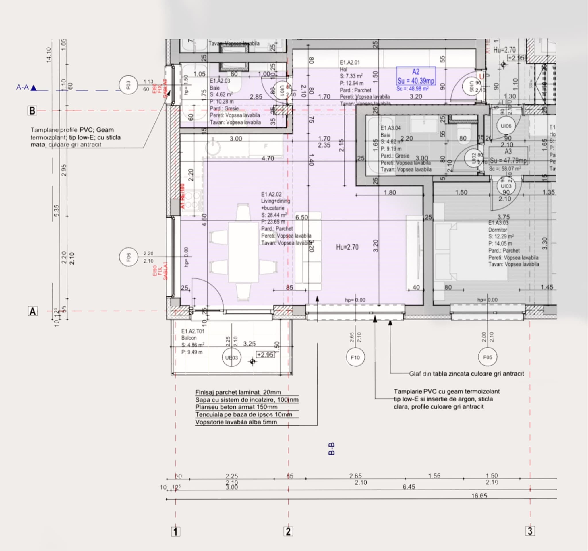 Planul apartamentului Roche
